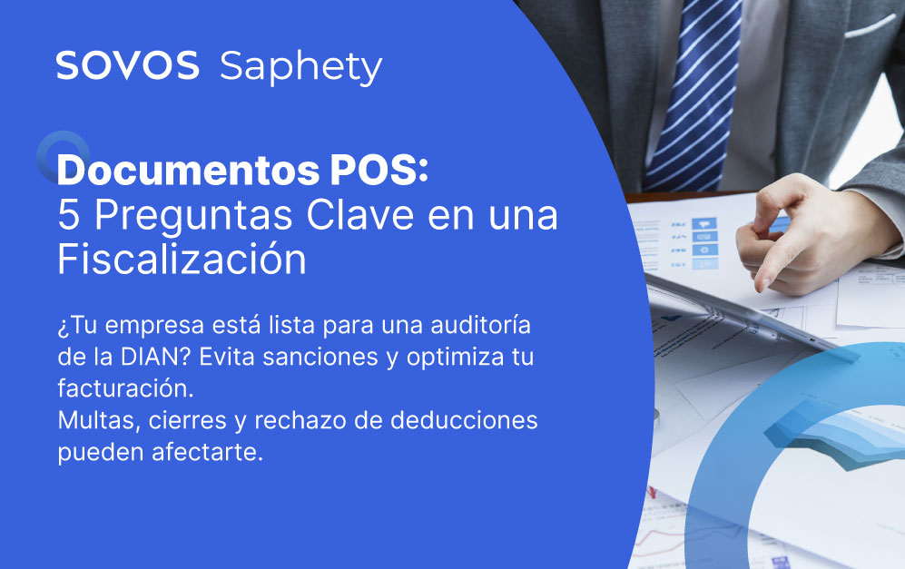 Persona de la DIAN fiscalizando a una empresa por sus documentos POS