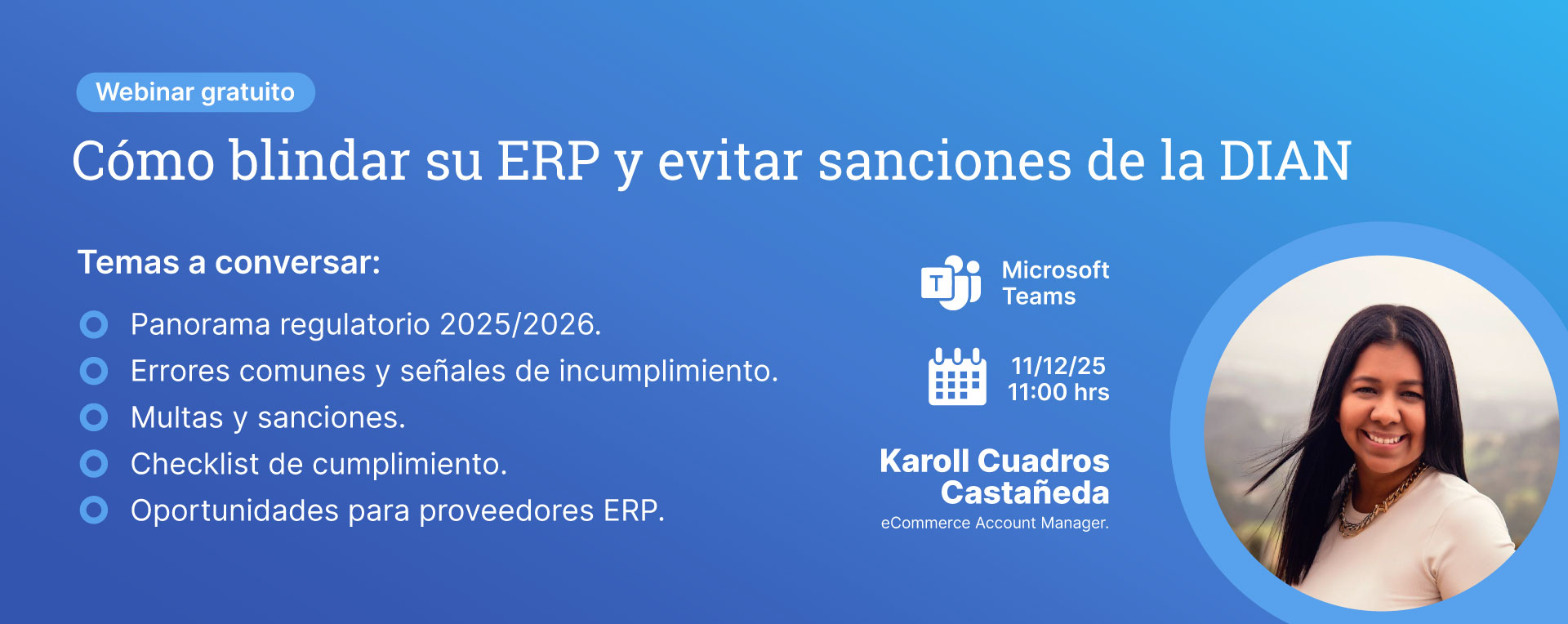 Webinar gratuito: Cómo blindar su ERP y evitar sancines de la DIAN